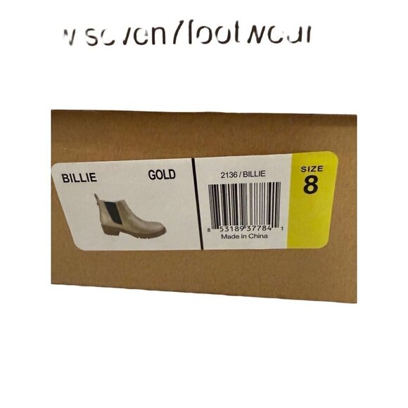 Seven7‎ Billie Chelsea Boot Gold Metallic Chunky Lug-Sole Size 8 - Picture 8 of 9